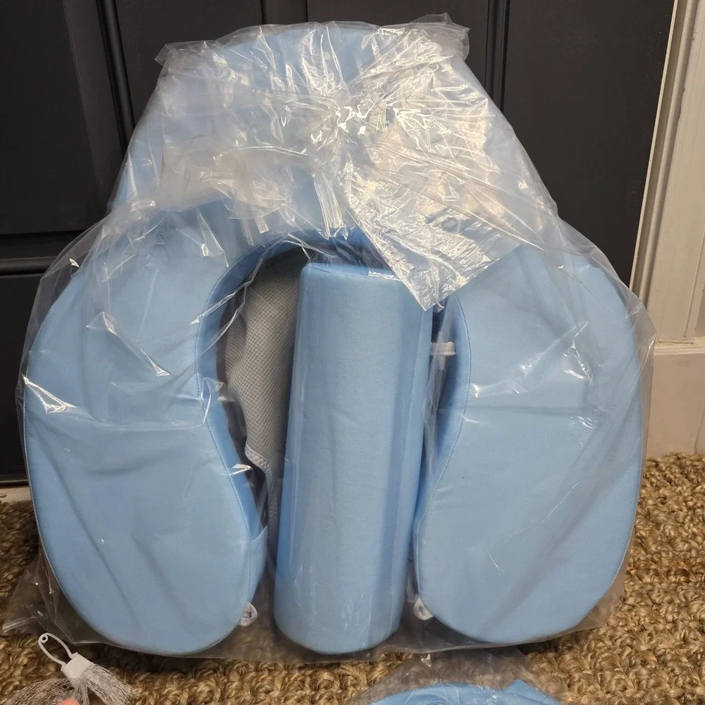 Doctor Dolphin Baby Swimming Ring Air-Free w/ Canopy & Safety Harness 3–24M NEW